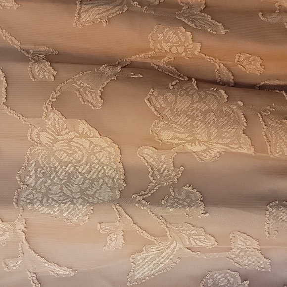 Beige Floral Midi Dress - Picture 13 of 15